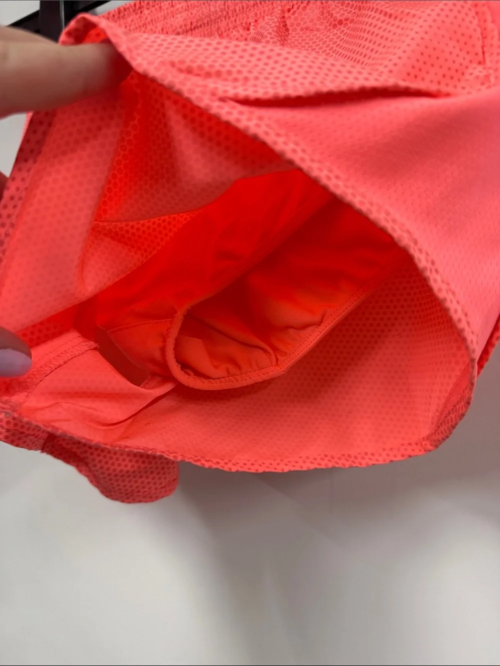 Nike Coral Athletic Shorts with Small Swoosh M